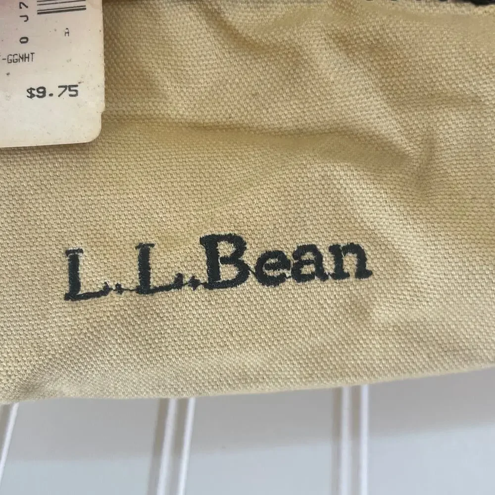 NWT Vintage LL Bean Four Box Shot Shell Bag Canvas Mini Tote RARE‎
